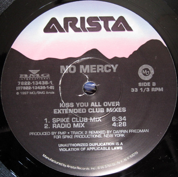 No Mercy - Kiss You All Over (Extended Club Mixes) | Near Mint (NM) Excellent (EX)-