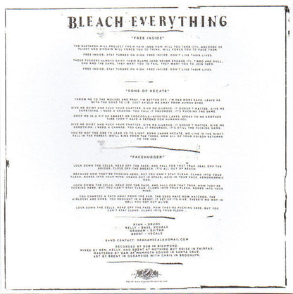 Bleach Everything - Free Inside (CLEAR VINYL 7") | Mint (M) Mint (M)-