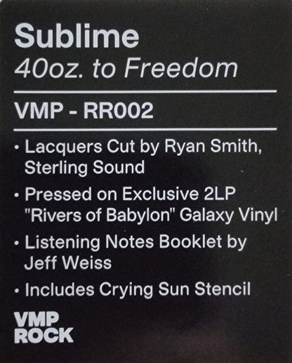 40oz. To Freedom (2xGALAXY VINYL - VMP) | Mint (M) Mint (M)-