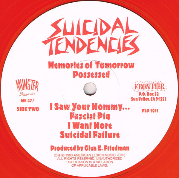 Suicidal Tendencies - Suicidal Tendencies (RED VINYL) | Mint (M) Mint (M)-