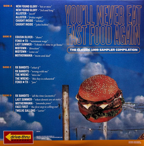 Various Artists - You'll Never Eat Fast Food Again (RSD 2026 2x SPLATTER VINYL) | Mint (M) Mint (M)-