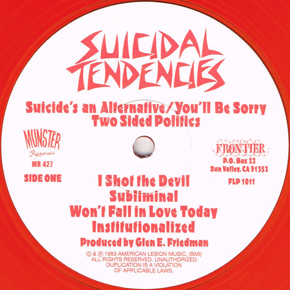Suicidal Tendencies - Suicidal Tendencies (RED VINYL) | Mint (M) Mint (M)-