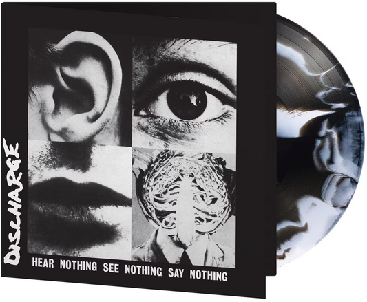Discharge - (PRESALE 9/18/26) Hear Nothing See Nothing Say Nothing (MOV WHITE & BLACK SWIRLED VINYL LP MUSIC ON VINYL MOVLP4079 2026) | NEW-