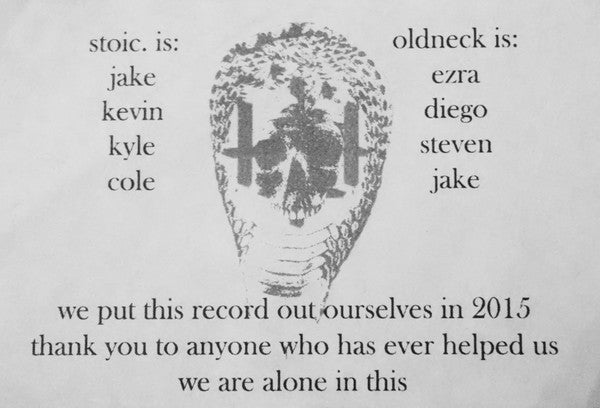 Stoic (5) - Stoic / Oldneck Split (WHITE W/ GREEN SPLATTER VINYL 7") | Mint (M) Mint (M)-
