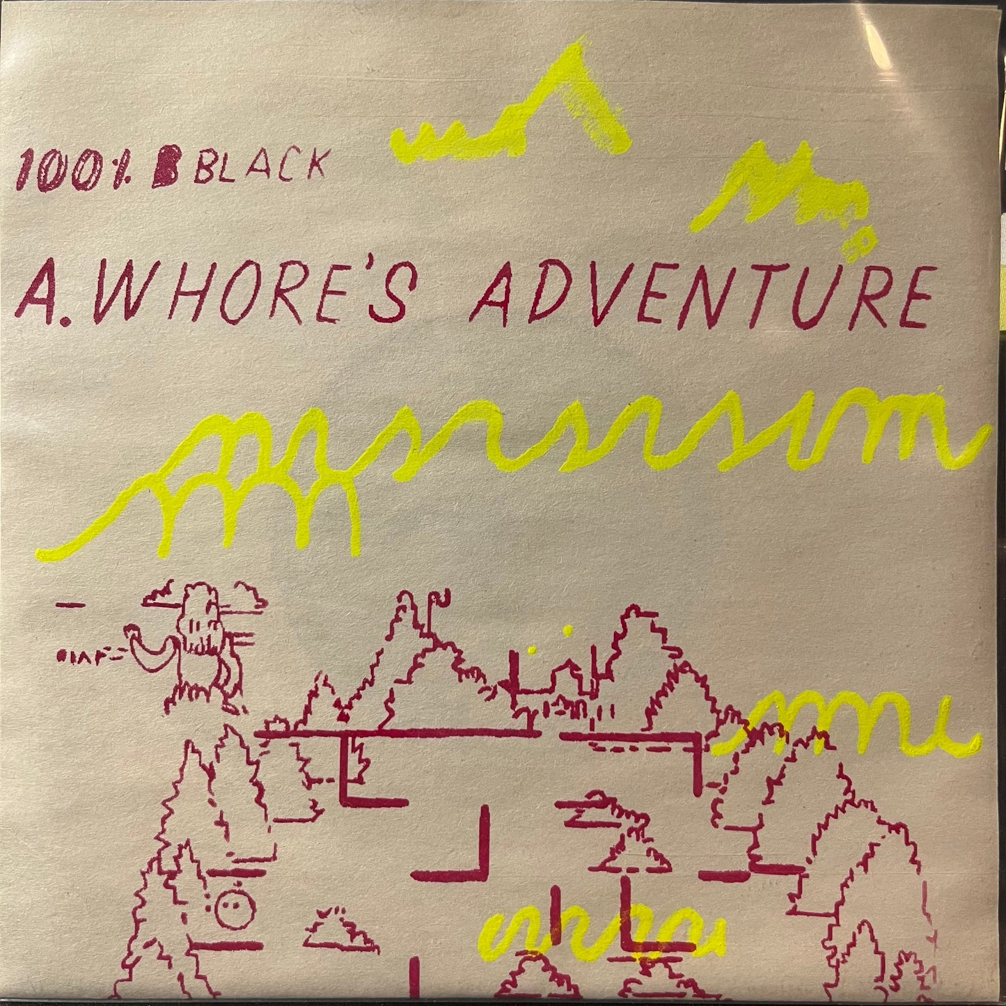 100% Black - Whore's Adventure (7" VINYL) |-