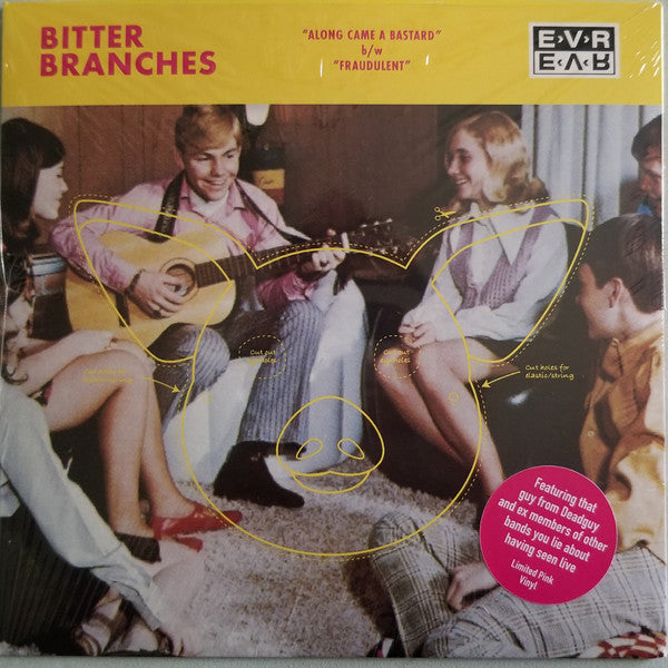 Bitter Branches - Along Came A Bastard b/w Fraudulent )PINK VINYL 7") | Mint (M) Mint (M)-