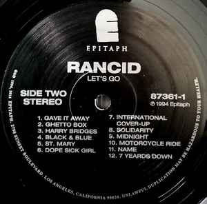 Rancid - Let's Go (20th Anniversary Reissue VINYL) |-