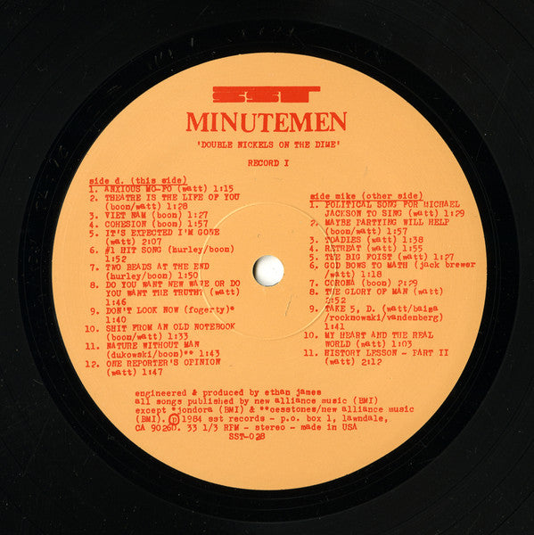 Minutemen - Double Nickels On The Dime (2xVINYL) | Mint (M) Mint (M)-