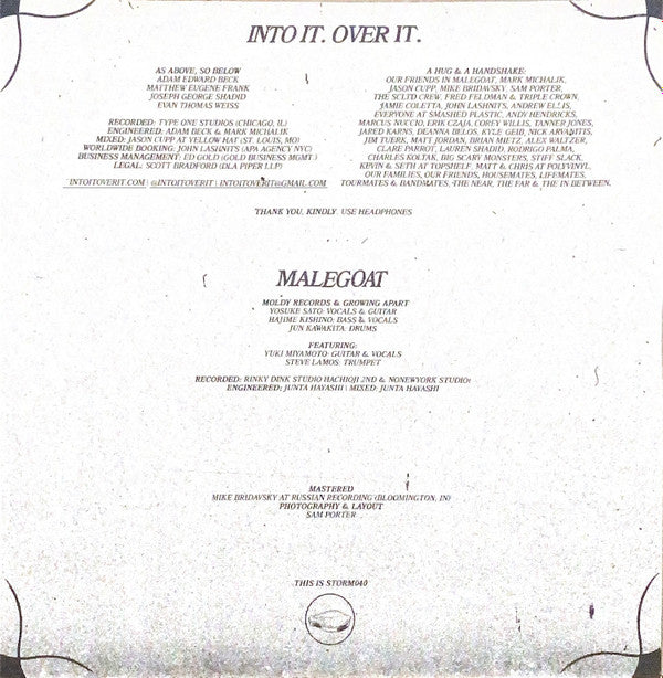Into It. Over It. & Malegoat - EP *BLUE* | Mint (M) Mint (M)-