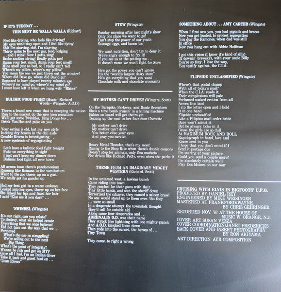 Adrenalin O.D. - Cruising with Elvis in Bigfoots’ U.F.O. (VINYL) | Mint (M) Mint (M)-