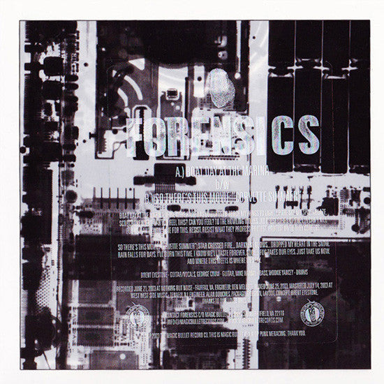 Forensics (2) - Has Anyone Unknown To You Handled Or Touched This Vinyl? (CLEAR VINYLY 7") | Mint (M) Mint (M)-