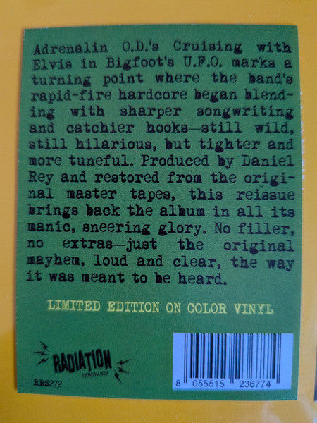 Adrenalin O.D. - Cruising with Elvis in Bigfoots’ U.F.O. (VINYL) | Mint (M) Mint (M)-