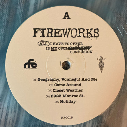 Fireworks (11) - All I Have To Offer Is My Own Confusion (BLUE IN CLEAR VINYL LP Run For Cover RFC:015) | NEW-