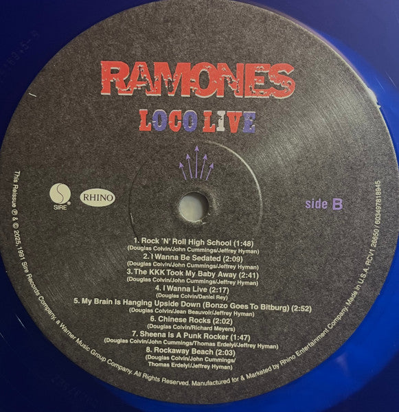 Ramones - Loco Live (RSD 2025)(2xCOLOR VINYL) | Mint (M) Mint (M)-