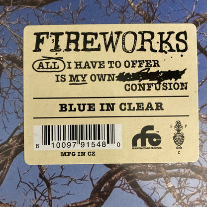 Fireworks (11) - All I Have To Offer Is My Own Confusion (BLUE IN CLEAR VINYL LP Run For Cover RFC:015) | NEW-
