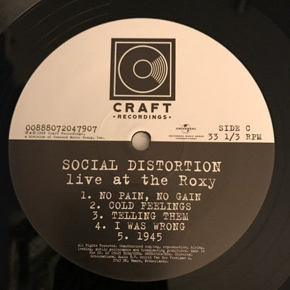 Social Distortion - Live At The Roxy | Mint (M) Mint (M)-