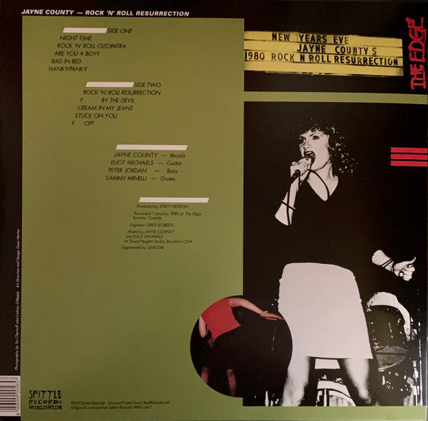 Jayne County - Rock 'n' Roll Resurrection (VINYL) | Mint (M) Mint (M)-