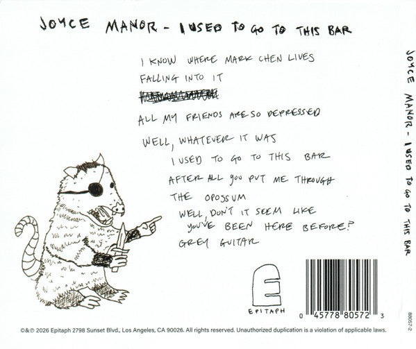 Joyce Manor - I Used To Go To This Bar (CD) |-