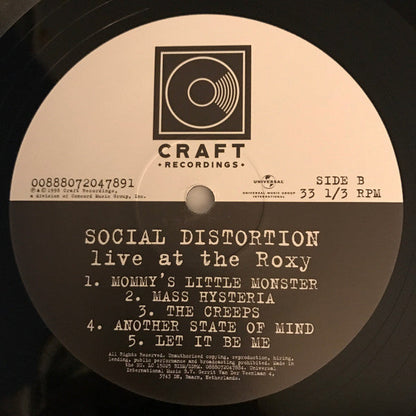 Social Distortion - Live At The Roxy | Mint (M) Mint (M)-