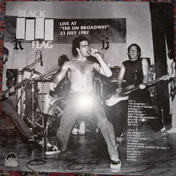 Black Flag - Live At "The On Broadway" 23 July 1982 | Mint (M) Mint (M)-