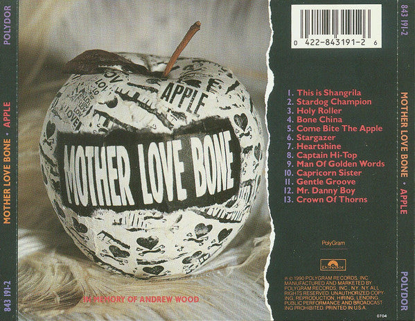 Mother Love Bone - Apple (CD) | Excellent (EX)--