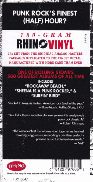 Ramones - Rocket To Russia (180G VINYL LP RHINO R1 6042 2011) | Near Mint (NM or M-) Near Mint (NM)--