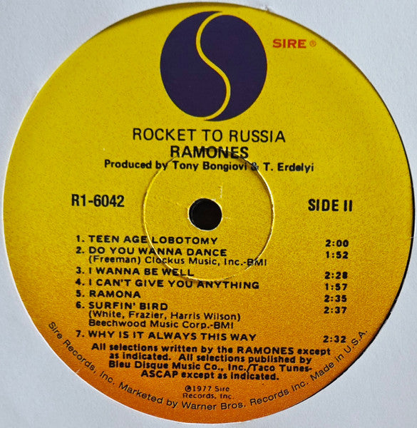 Ramones - Rocket To Russia (180G VINYL LP RHINO R1 6042 2011) | Near Mint (NM or M-) Near Mint (NM)--