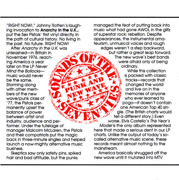 Sounds Of The Seventies - Punk And New Wave (CD) | Near Mint (NM) Near Mint (NM)-