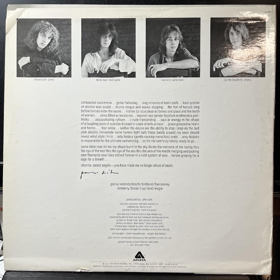 Patti Smith - HORSES (VINYL) | Near Mint (NM) Excellent (EX)--