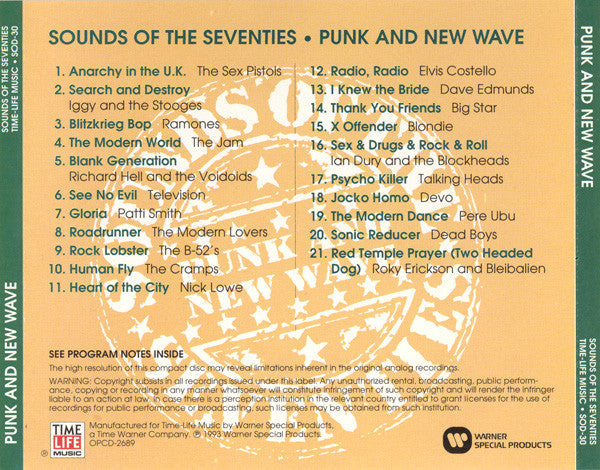 Sounds Of The Seventies - Punk And New Wave (CD) | Near Mint (NM) Near Mint (NM)-