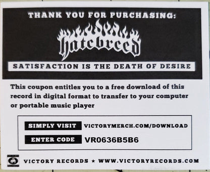 Hatebreed - Satisfaction Is The Death Of Desire (VINYL) | Near Mint (NM) Near Mint (NM)-