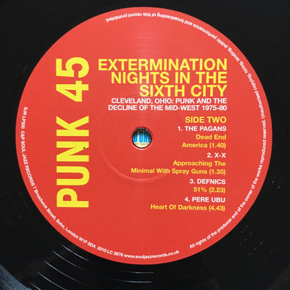 Punk 45: Extermination Nights In The Sixth City! Cleveland, Ohio : Punk And The Decline Of The Mid West 1975 - 82 | Mint (M) Mint (M)-