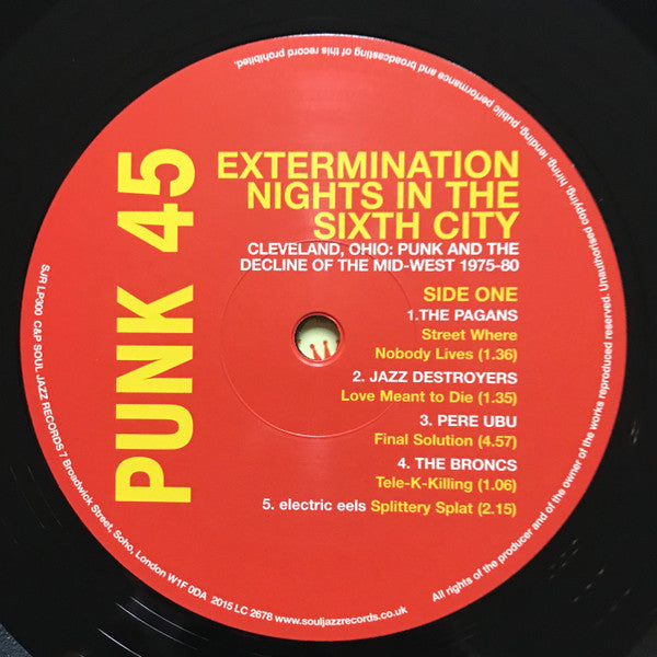 Punk 45: Extermination Nights In The Sixth City! Cleveland, Ohio : Punk And The Decline Of The Mid West 1975 - 82 | Mint (M) Mint (M)-