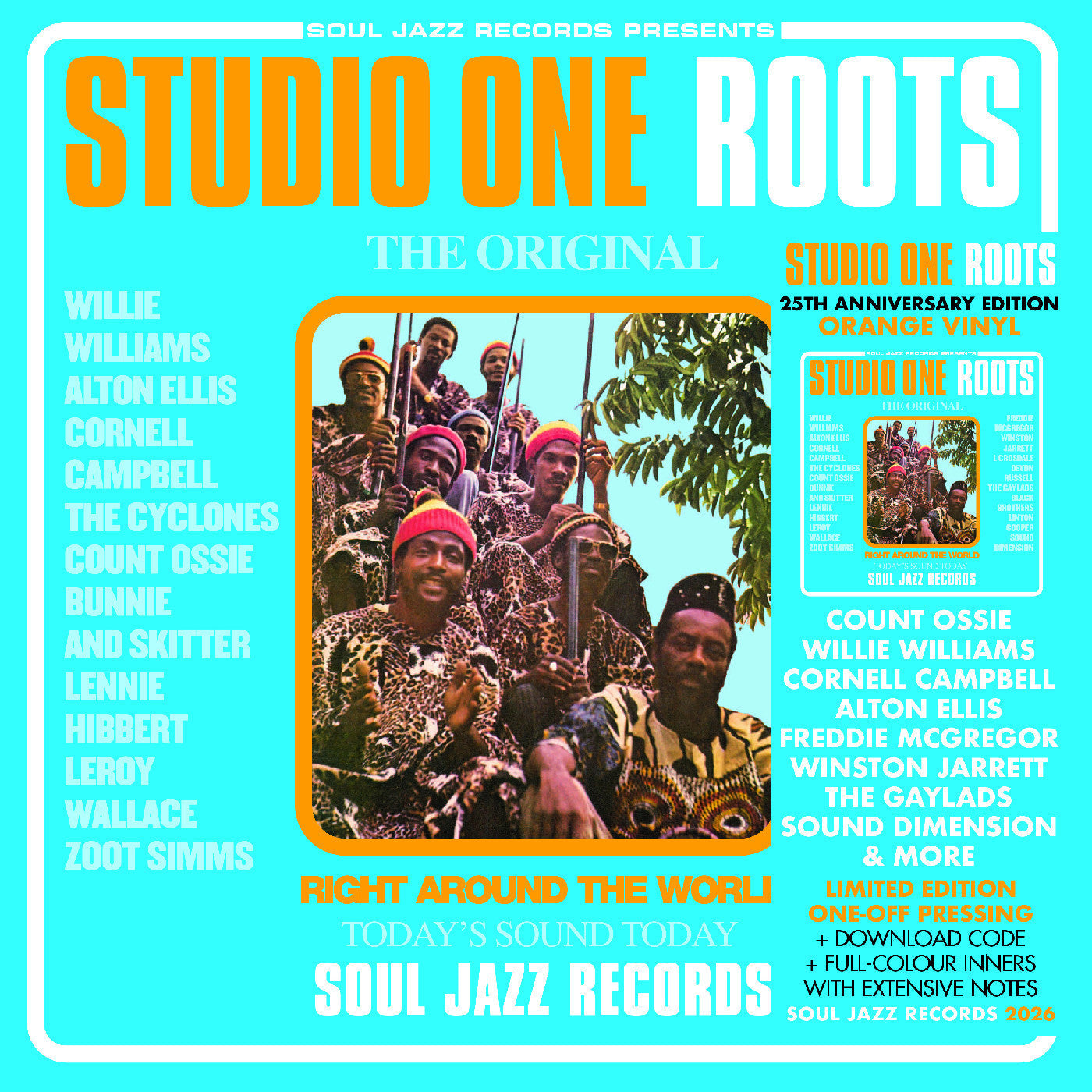 Soul Jazz Records presents - (PRESALE 6/26/26) STUDIO ONE ROOTS (DDL ORANGE 2xVINYL) | Mint (M) Mint (M)-