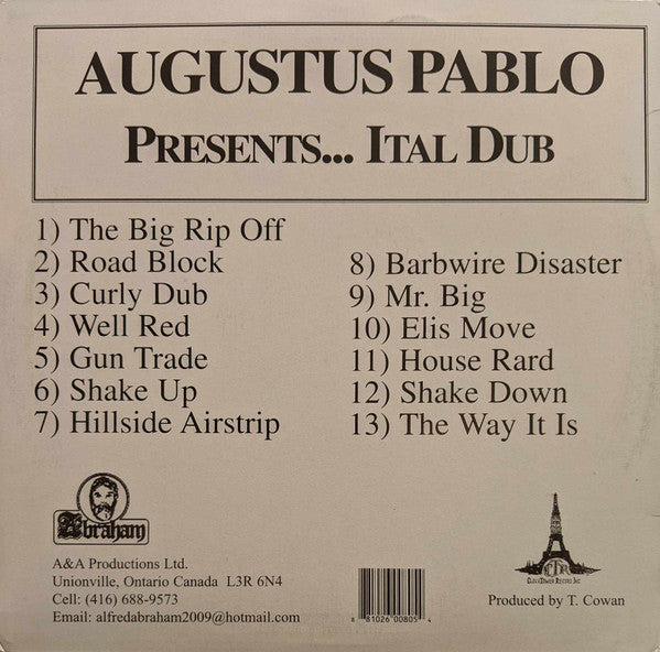 Augustus Pablo - Ital Dub (PURPLE MARBLED VINYL) | Mint (M) Mint (M)-