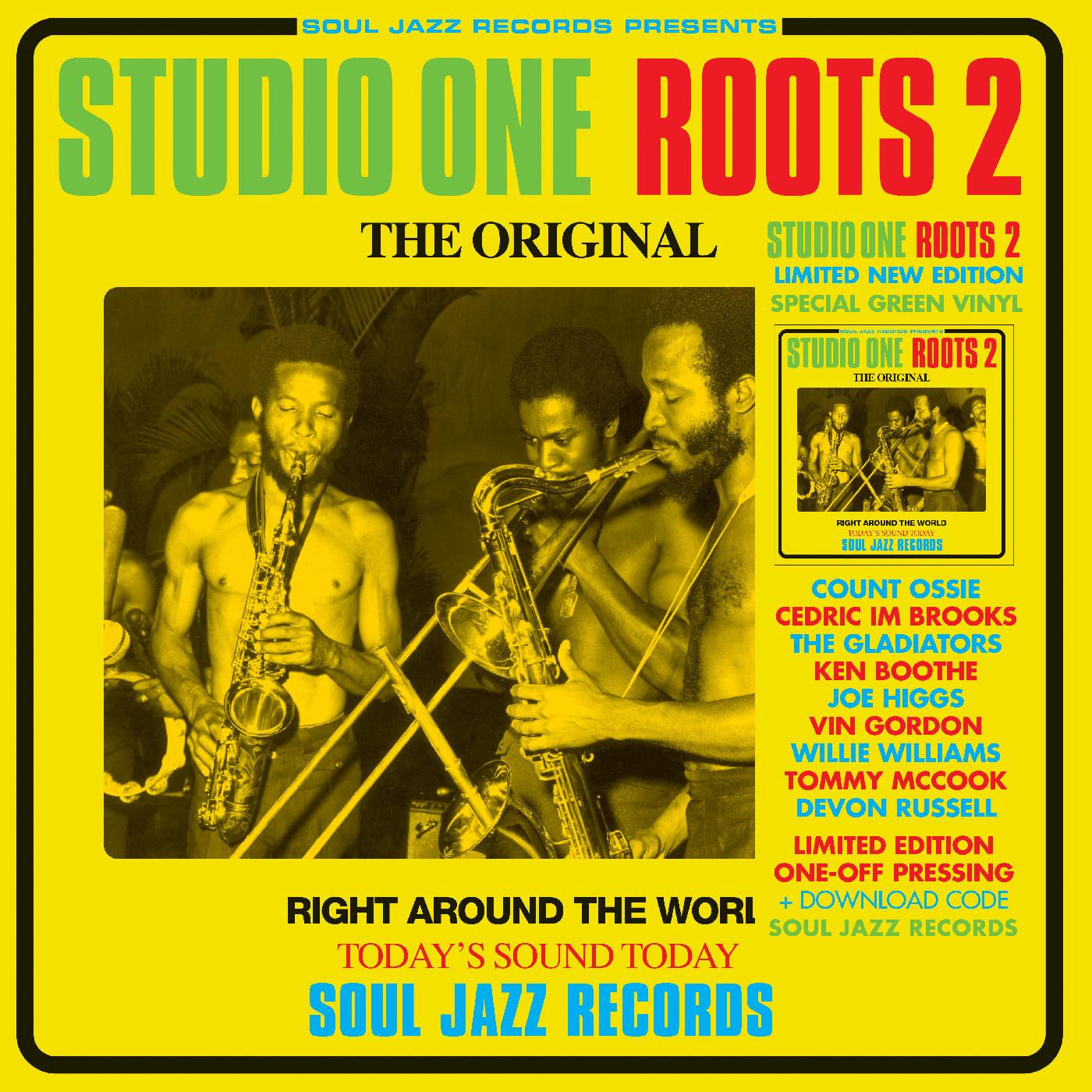 Soul Jazz Records presents - STUDIO ONE ROOTS 2 (TRANSPARENT GREEN VINYL) (Vinyl) | Mint (M) Mint (M)-