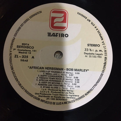 Bob Marley & The Wailers - African Herbsman (vinyl) | Mint (M) Mint (M)-
