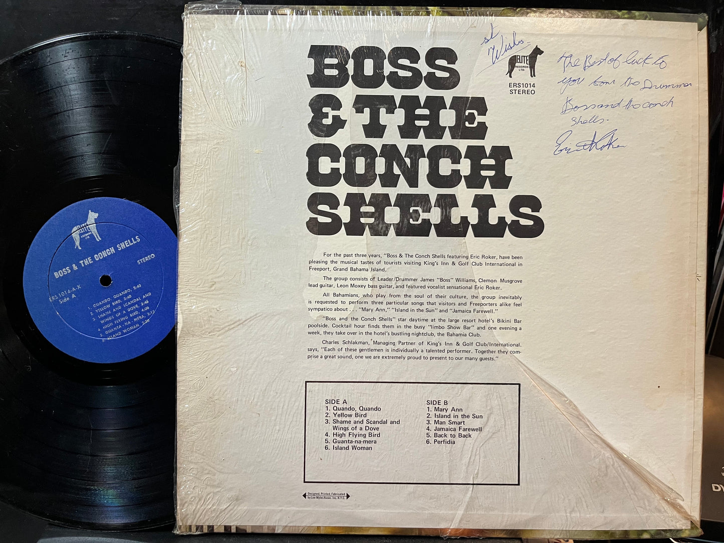 Boss & The Conch Shells - Boss & The Conch Shells (VINYL LP Elite ERS1014) | USED Excellent (EX) Near Mint (NM)-