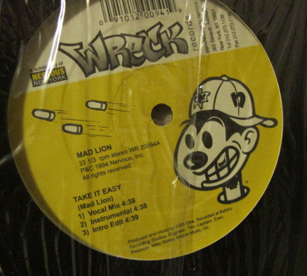 Mad Lion - Take It Easy / Big Box Of Blunts (VINYL 12" WRECK WR 20094) | Excellent (EX) Near Mint (NM)--