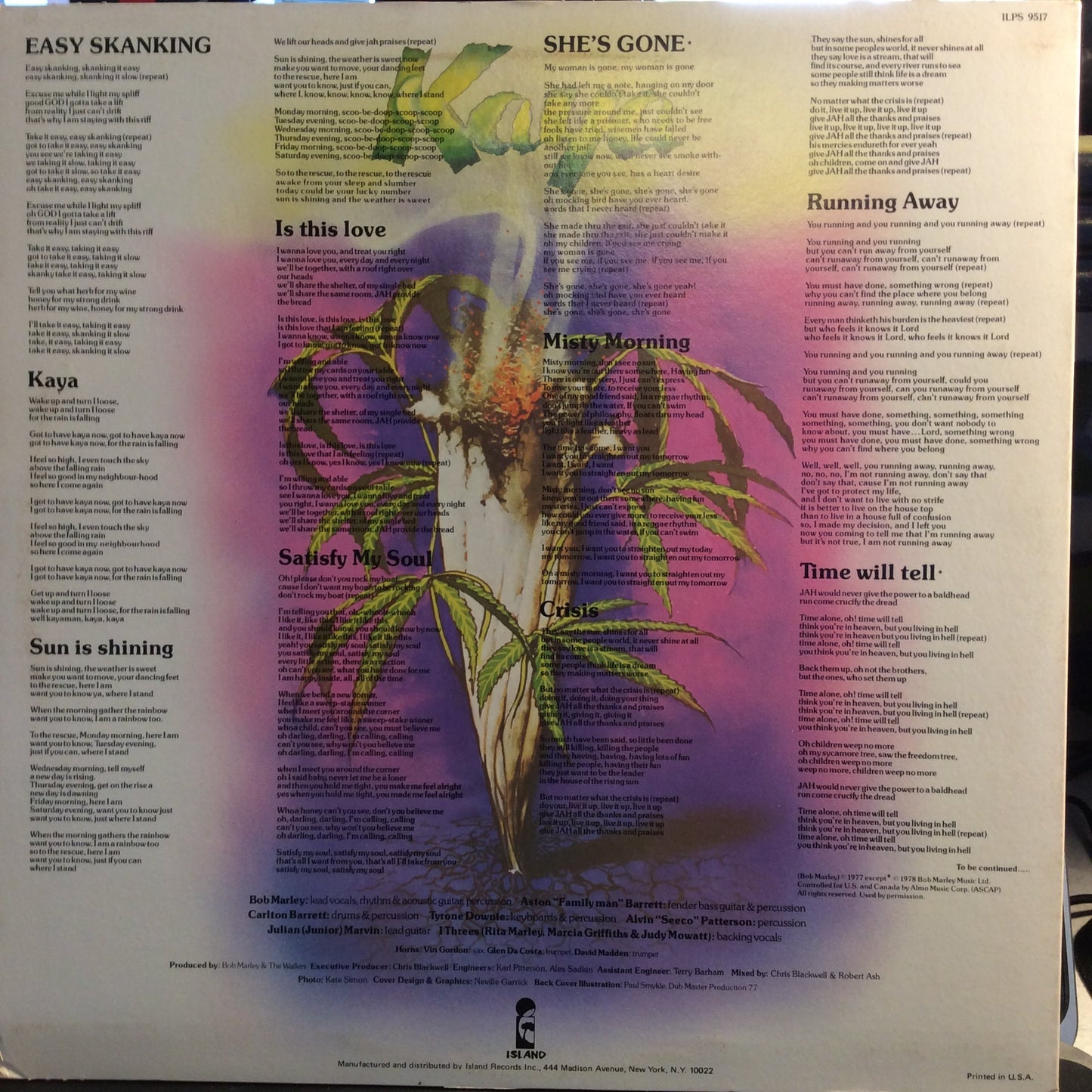 Bob Marley & The Wailers - Kaya (VINYL) | Near Mint- (NM-) Near Mint (NM)-