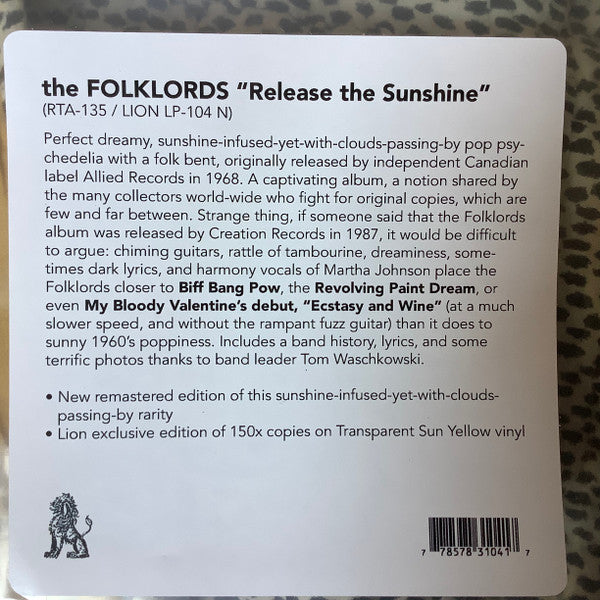 The Folklords - Release The Sunshine | Mint (M) Mint (M)-