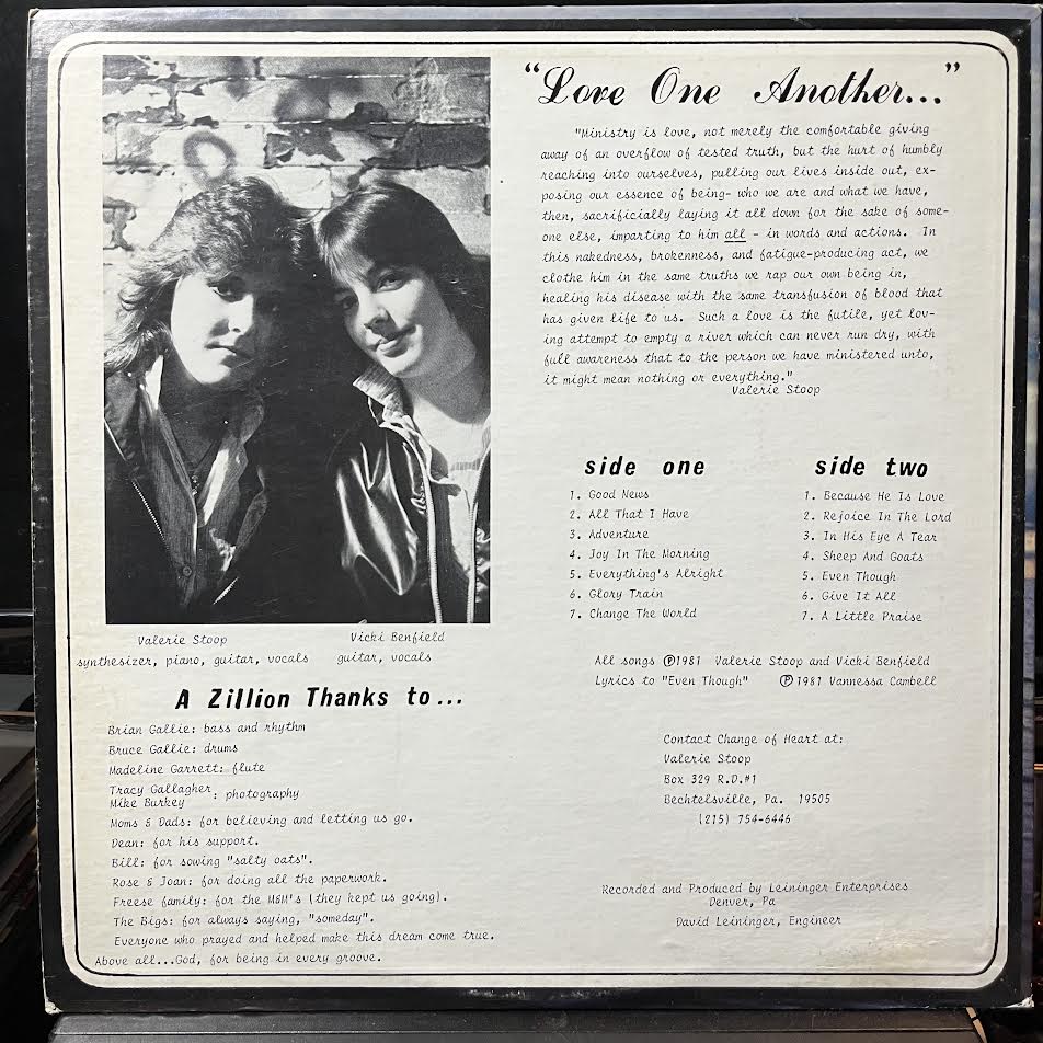 Change Of Heart (3) - Love One Another (vinyl) | Excellent+ (EX+) Excellent (EX)--