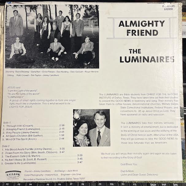 The Luminaires - Almighty Friend (VINYL) | Excellent (EX) Very Good Plus (VG+)--