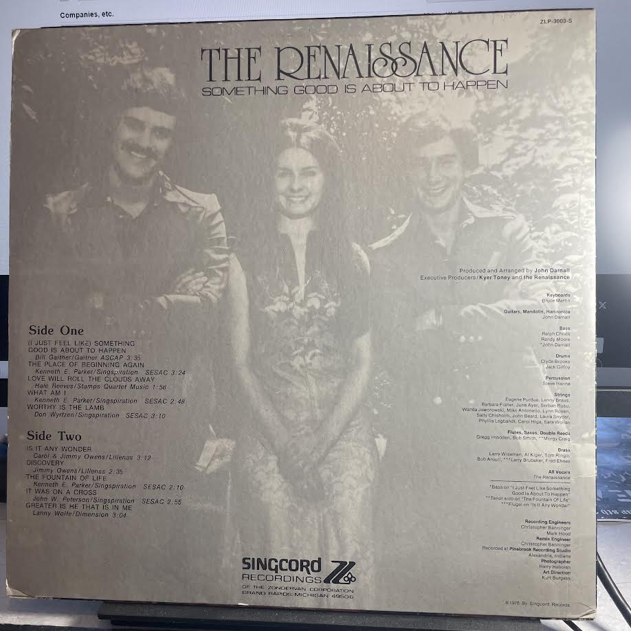 The Renaissance (5) - Something Good Is About To Happen (VINYL) | Excellent (EX) Excellent (EX)--