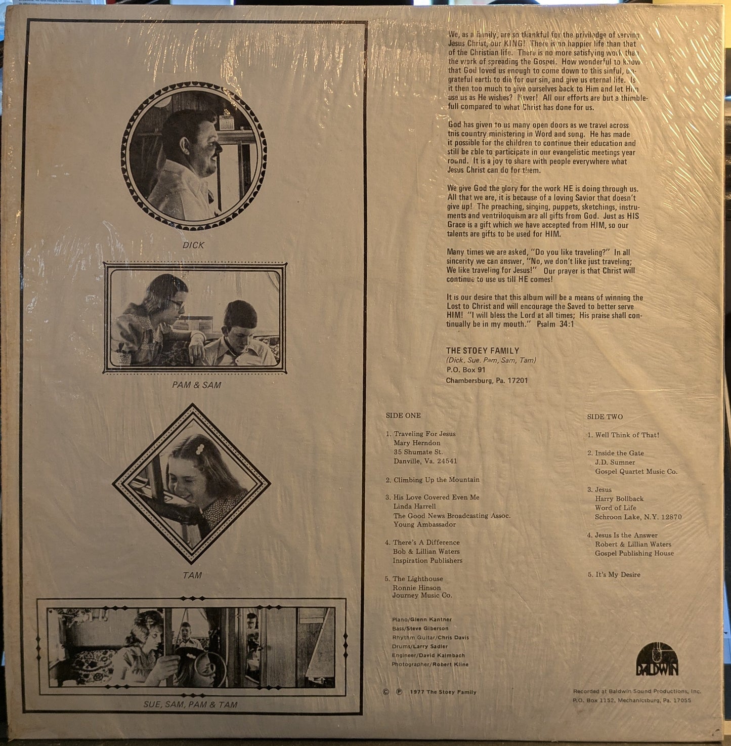 The Stoey Family - Traveling For Jesus (VINYL) | Near Mint (NM) Near Mint (NM)--