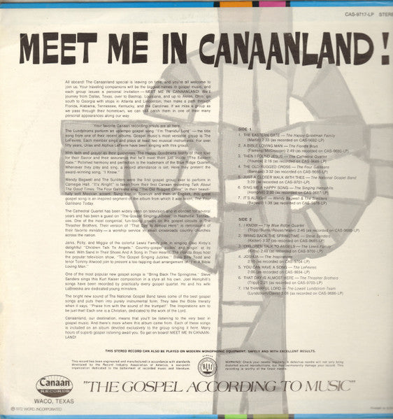 Various - Meet Me In Canaanland! (VINYL) | Near Mint (NM) Near Mint (NM)--