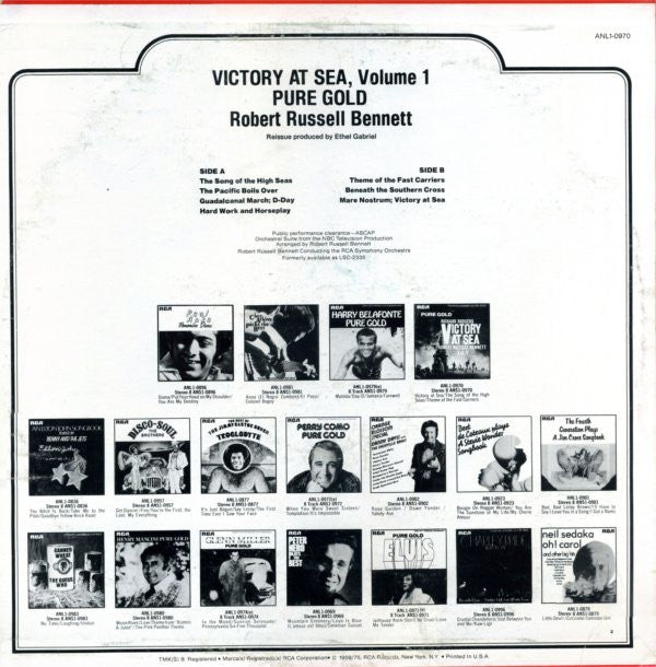 Richard Rodgers / Robert Russell Bennett / RCA Vic - Victory At Sea Volume I | Near Mint (NM) Very Good Plus (VG+)-