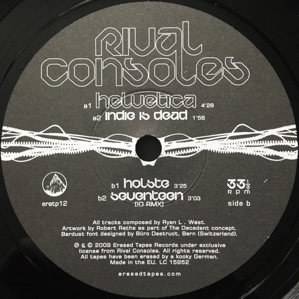 Rival Consoles - Helvetica *7"* | Mint (M) Mint (M)-