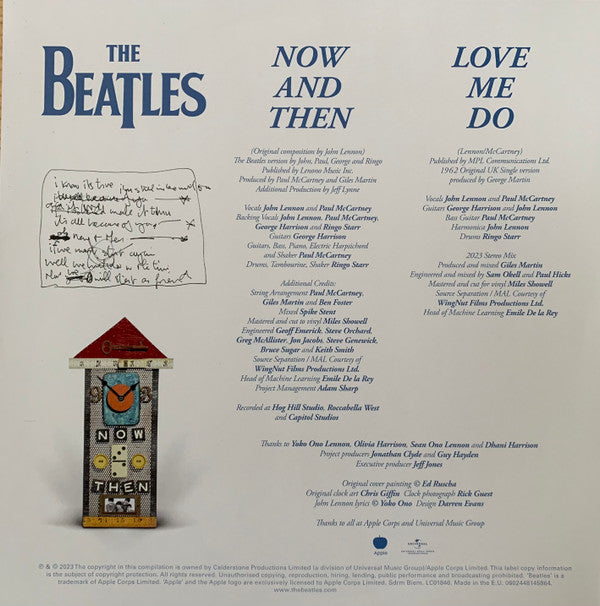 Now And Then / Love Me Do | Mint (M) Mint (M)-