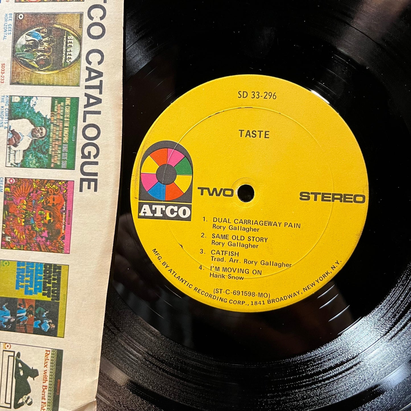Taste - Taste (VINYL LP ATCO SD 33-296 1969) | Near Mint- (NM-) Very Good Plus (VG+)-